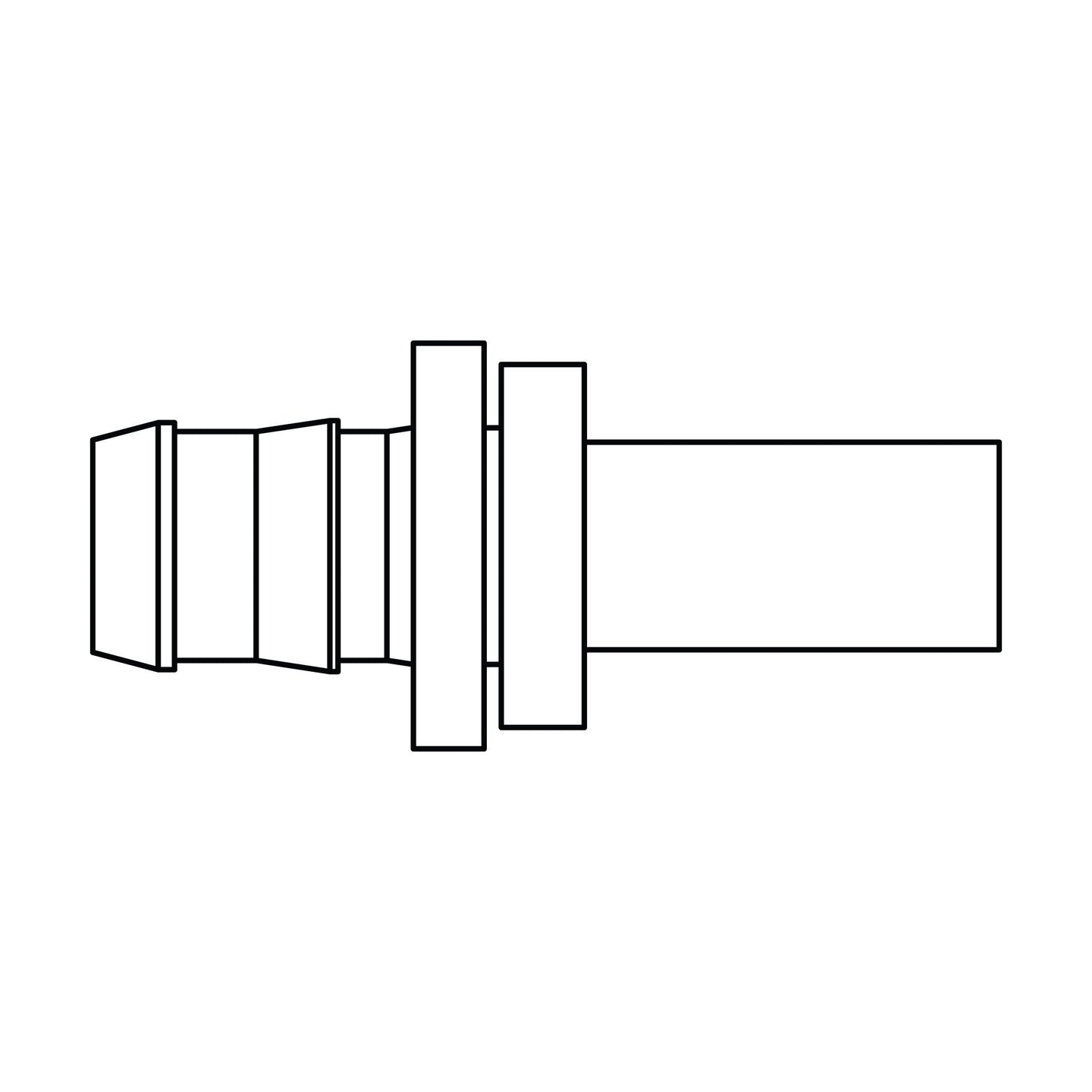 4320 - 05 - 05 Push - on Barb to Standpipe, Brass - GetHydraulics