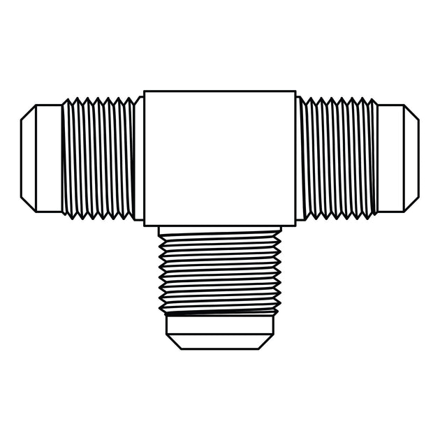 44 - 02 - 02 - 02 SAE 45 Tube Union Tee, Brass - GetHydraulics.com
