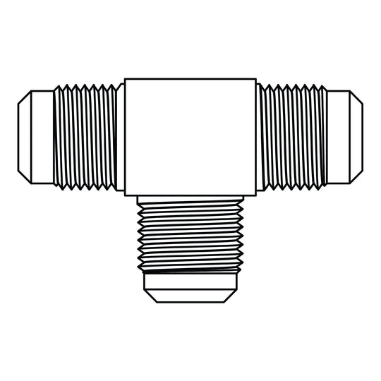 44 - 04 - 04 - 06 SAE 45 Tube Union Tee, Brass - GetHydraulics.com