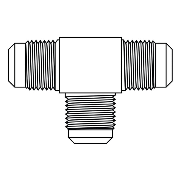44-12-12-12 SAE 45° Tube Union Tee, Brass