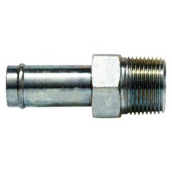 440486 Beaded Insert Adapter, 1/2 - in Hose Barb x 3/8 - in Male NPTF, Steel - GetHydraulics.com
