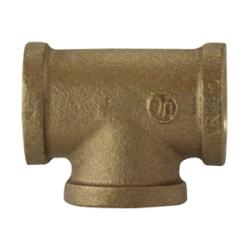 44259 Pipe Tee, 2 - 1/2 in FPT x 2 - 1/2 in FPT x 2 - 1/2 in FPT, Bronze - GetHydraulics.com
