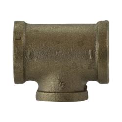 44276LF Pipe Reducing Tee, 1/2 in FPT x 1/2 in FPT x 1/4 in FPT, Bronze - GetHydraulics.com