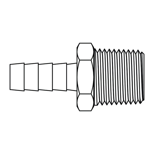 4444 - 32 - 32 Hose Barb to Pipe - GetHydraulics.com