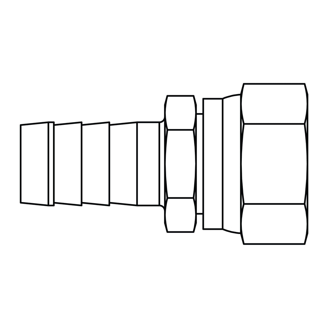 4445 - 12 - 12 Hose Barb to JIC Swivel - GetHydraulics.com
