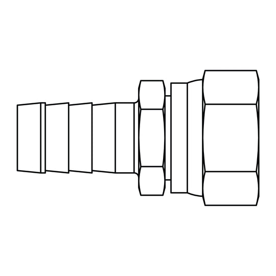 4445 - 24 - 24 Hose Barb to JIC Swivel - GetHydraulics.com