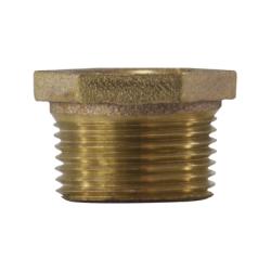 44506 Reducer Hex Bushing, 3/4 in MPT x 1/8 in FPT, Bronze - GetHydraulics.com