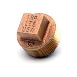 44662LFUSA Cored Square Head Plug, 4 - in Male NPT, Lead - Free Bronze - GetHydraulics.com