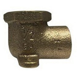 44841LF 90 deg Drop Ear Elbow, 1/2 in Sweat x 1/2 in FIP, Brass - GetHydraulics.com