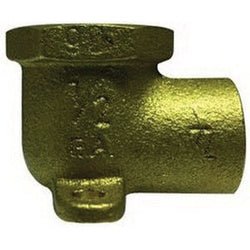 44843LF 90 deg Drop Ear Elbow, 3/4 in Sweat x 3/4 in FIP, Bronze - GetHydraulics.com