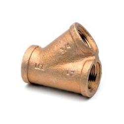 44962LFUSA 45 - deg Wye, 3/8 - in Female NPT x 3/8 - in Female NPT x 3/8 - in Female NPT, Lead - Free Bronze - GetHydraulics.com