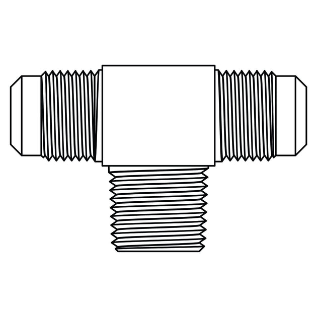 45 - 05 - 05 - 02 SAE 45 Tube to Pipe Branch Tee, Brass - GetHydraulics.com