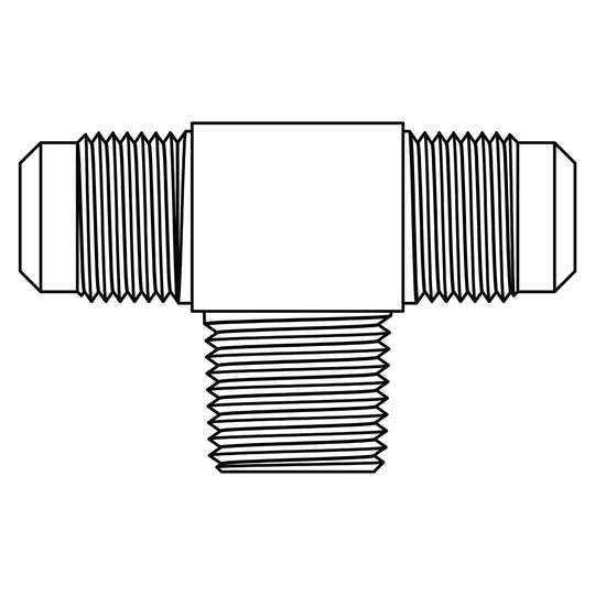 45 - 08 - 08 - 04 SAE 45 Tube to Pipe Branch Tee, Brass - GetHydraulics.com