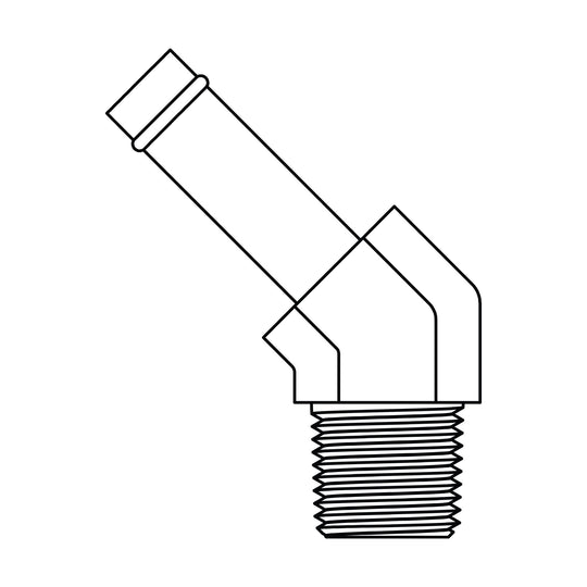 4503 - 16 - 16 Beaded Hose to Pipe Elbow 45 - GetHydraulics.com
