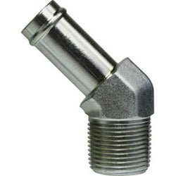 4503108 45 - deg Insert Elbow, 5/8 - in Beaded Stem x 1/2 - in Male NPTF, Steel - GetHydraulics.com