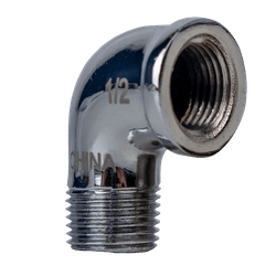 45164LFCP 90 deg Street Elbow, 3/4 in FPT x 3/4 in MPT, Bronze, Chrome - Plated - GetHydraulics.com