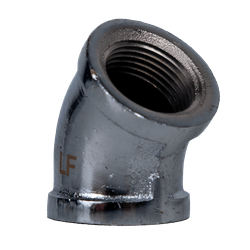 45182LFCP 45 deg Elbow, 3/8 in FIP x 3/8 in FIP, Bronze, Chrome - Plated - GetHydraulics.com