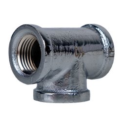 45251LFCP Tee, 1/4 in FPT x 1/4 In FPT x 1/4 in FPT, Bronze, Chrome-Plated