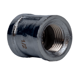 45413LFCP Coupling, 1/2 - in FPT x 1/2 - in FPT, Lead - Free Bronze, Chrome - Plated - GetHydraulics.com