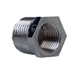 45502LFCP Hex Bushing, 3/8 in MIP x 1/4 In FIP, Bronze, Chrome - Plated - GetHydraulics.com