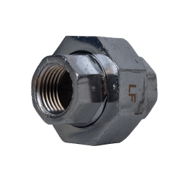 45602LFCP Union, 3/8 in FPT x 3/8 in FPT, Bronze, Chrome - Plated - GetHydraulics.com