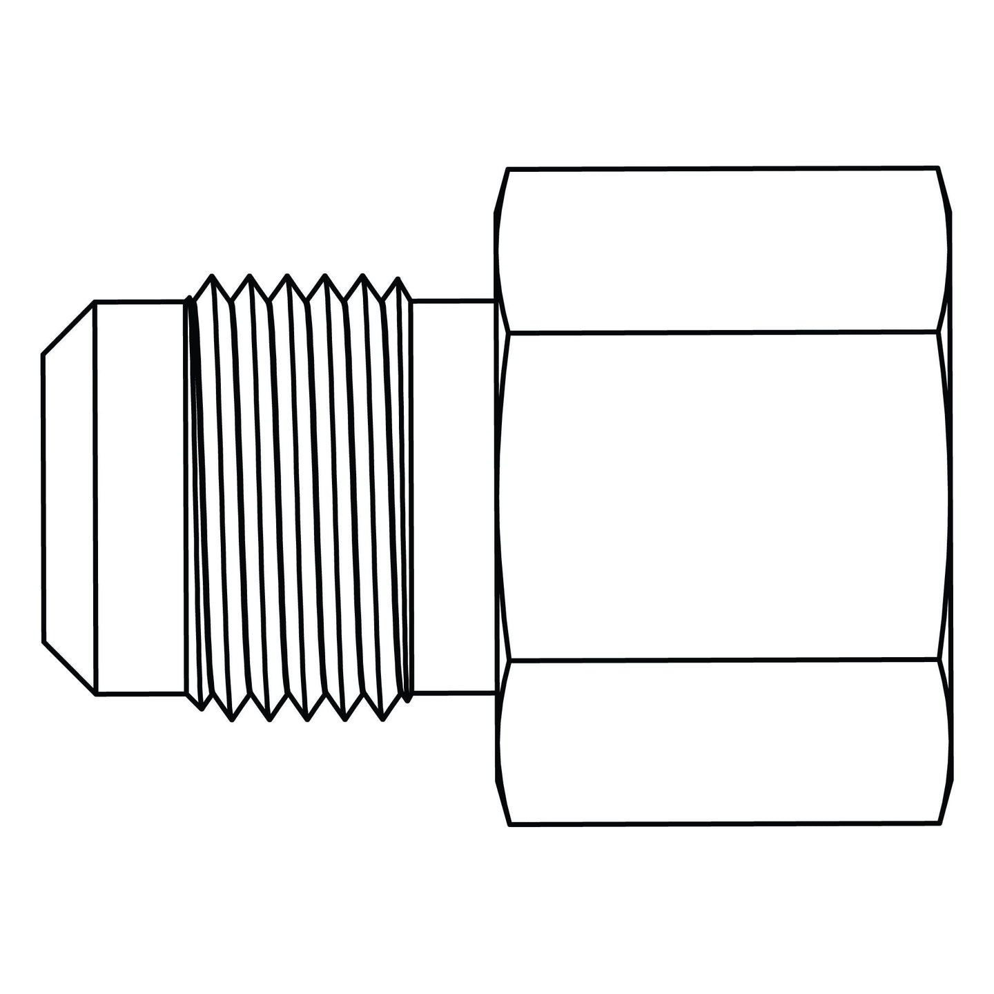 46 - 02 - 02 SAE 45° Tube to Pipe, Brass - GetHydraulics