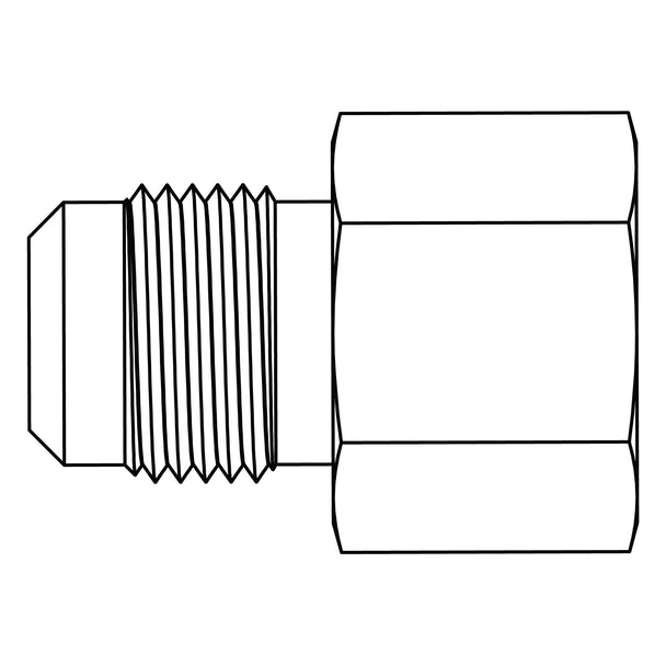 46 - 06 - 02 SAE 45° Tube to Pipe, Brass - GetHydraulics