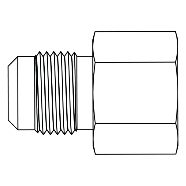 46-06-02 SAE 45° Tube to Pipe, Brass