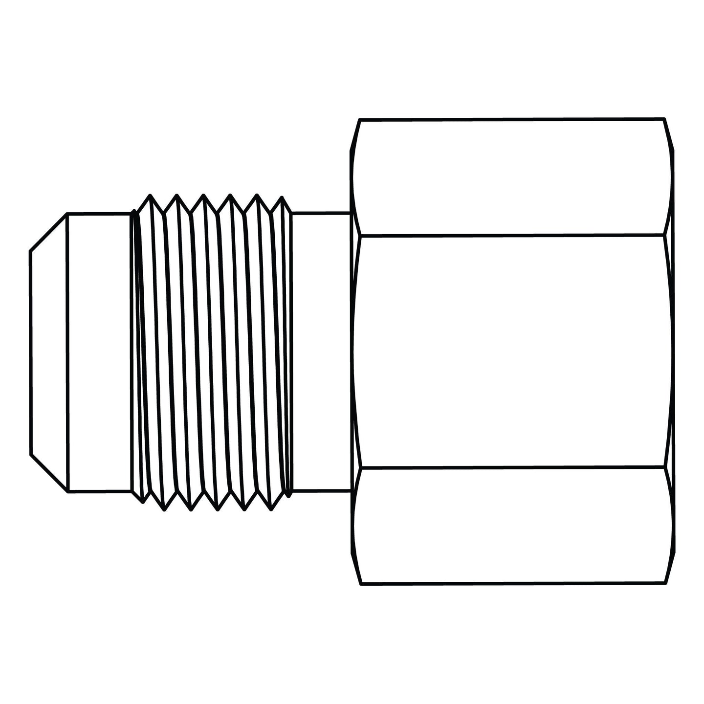 46-06-04 SAE 45° Tube to Pipe, Brass