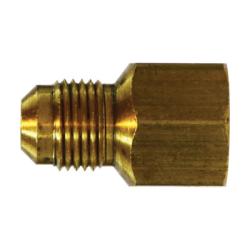 46 Series U3 - 4C Adapter, 1/4 in SAE 45 deg Male Flared x 3/8 in FNPTF, Brass - GetHydraulics.com