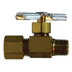 46002X Heavy Pattern Needle Valve, 1/4 x 1/8 in Nominal, Compression x MPT, Brass Body - GetHydraulics.com