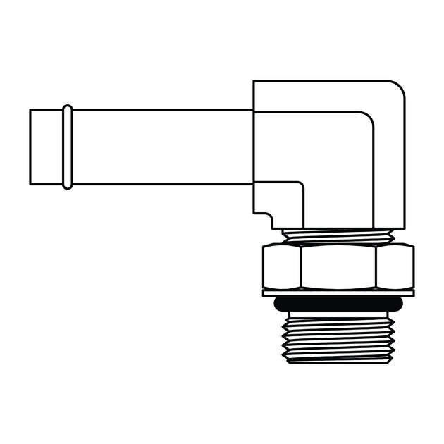 4601 - 16 - 12 Beaded Hose to O-Ring Elbow 90 - GetHydraulics.com