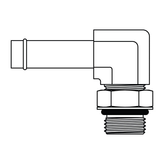 4601 - 20 - 24 Beaded Hose to O-Ring Elbow 90 - GetHydraulics.com