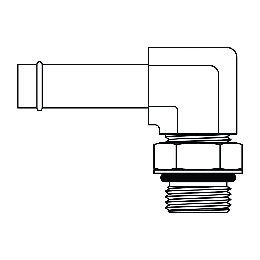 4601 - 24 - 20 Beaded Hose to O-Ring Elbow 90 - GetHydraulics.com