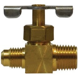 46031 Needle Valve, 3/8 x 1/4 in Nominal, Male Flared x MPT, 150 psi Pressure, Brass Body - GetHydraulics.com