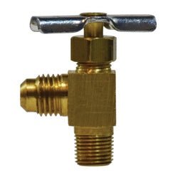 46036 90 deg Angle Needle Valve, 1/4 x 1/8 in Nominal, Male Flared x MPT, 150 psi Pressure - GetHydraulics.com