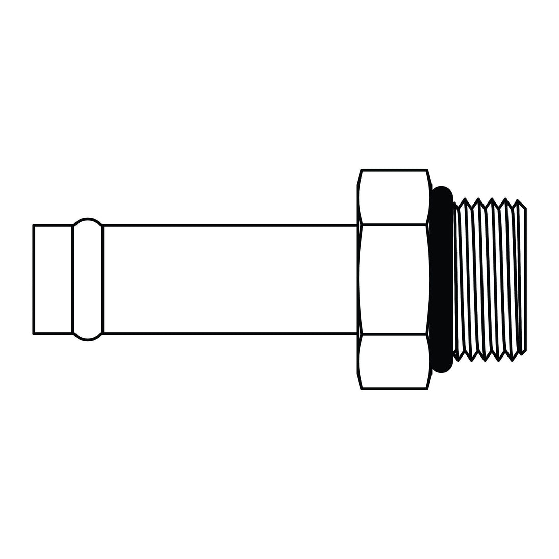 4604 - 04 - 04 Beaded Hose to O-Ring - GetHydraulics.com