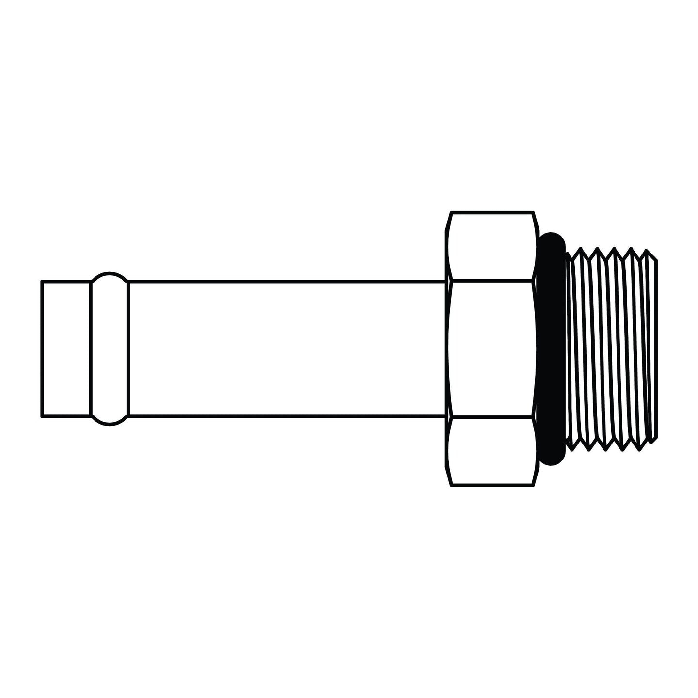 4604 - 06 - 06 Beaded Hose to O-Ring - GetHydraulics.com