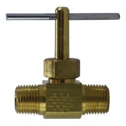 46050 Needle Valve, 1/8 x 1/8 in Nominal, MIP x MIP, 150 psi Pressure, - 45 to 250 deg F - GetHydraulics.com