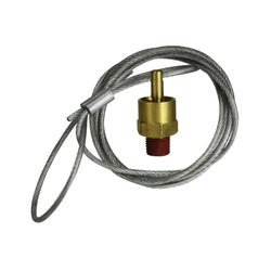 46065 Air Tank Drain Valve with 5 ft Cable, 1/4 in Nominal Pipe, MIP, Brass Body - GetHydraulics.com