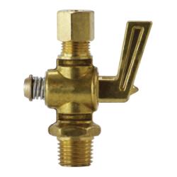 46134 Shut - Off Cock, 3/8 x 1/4 in Nominal, Male Compression x MIP, Forged Brass Body - GetHydraulics.com