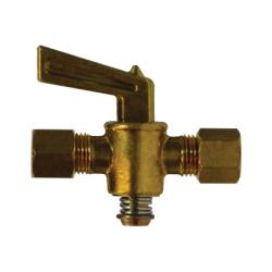 46140 Shut - Off Cock, 1/4 in Nominal, Male Compression, Forged Brass Body - GetHydraulics.com