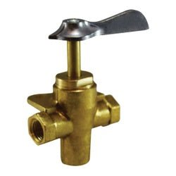 46244 Bottom Outlet Ball Valve with 360 deg Click, 1/4 x 1/4 x 1/4 in Nominal, 3 - Port/Way - GetHydraulics.com