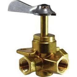 46250 Solid Bottom Ball Valve with Click, 1/8 in Nominal, FPT x FPT x FPT, 3 - Port/Way - GetHydraulics.com
