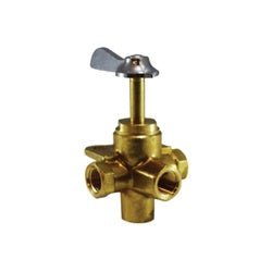 46255 Ground Plug Shutoff Cock with Click, 1/4 in Nominal Pipe, FIP Connection, Brass Body - GetHydraulics.com