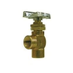46801 Panel Style Angle Needle Valve, 1/4 in Nominal, FPT, Brass Body - GetHydraulics.com