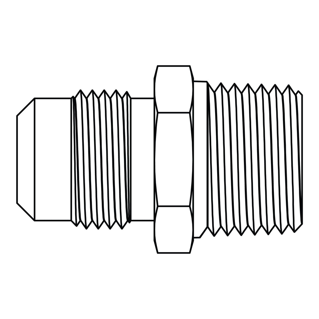 48 - 16 - 16 SAE 45° Tube to Pipe, Brass - GetHydraulics