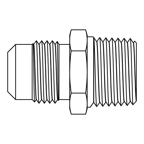 48-05-04 SAE 45° Tube to Pipe, Brass