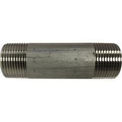48115 Welded Pipe Nipple, 1 in MPT x 1 in MPT, 12 in L, Stainless Steel, SCH 40 Schedule - GetHydraulics.com
