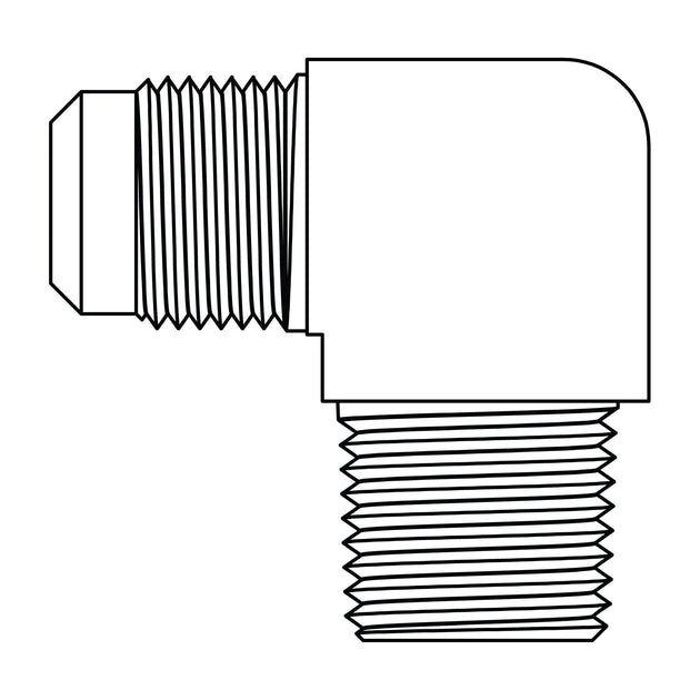 49 - 04 - 06 SAE 45 Tube to Pipe Elbow 90 , Brass - GetHydraulics.com